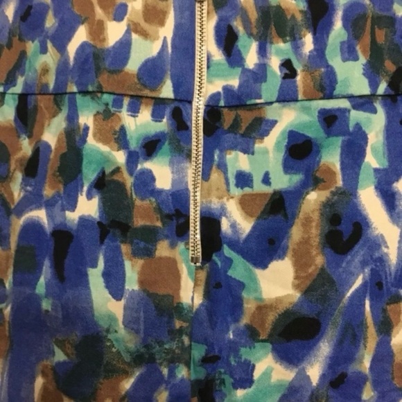 Ann Taylor Painterly Artsy Watercolor Skirt - Picture 4 of 8